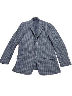Alpagora Tailored by Stratbury Men's Blazer Jacket Gray Tweed Vintage 1950s